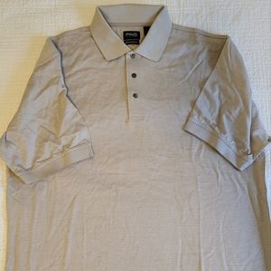 Ping Men's Large Golf Shirt Beige